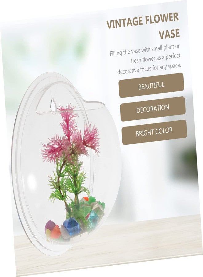 BUGUUYO Wall-Mounted Acrylic Fish Tank and Decorative Vase Creative Hydroponic Planter for Flowers and Air Plants Decoration for Weddings Parties and Events - Image 5